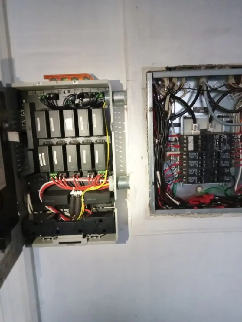 Electrical panel upgrade completed for Security Camera Wiring in Ash